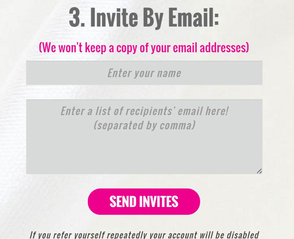 BMe Invite By Email
